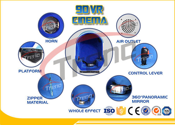 কালো মিনি ডায়নামিক 9 ডি ভার্চুয়াল রিয়ালিটি সিমুলেটর, 1080 পি এইচডি ফ্রি ভিশন 9 ডি অ্যাকশন সিনেমা