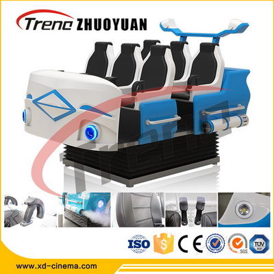 চিত্তবিনোদন রোলের কাস্টার 9 ডি ভার্চুয়াল বাস্তবতা সিমুলেটর অটো শো জন্য ছয় আসন