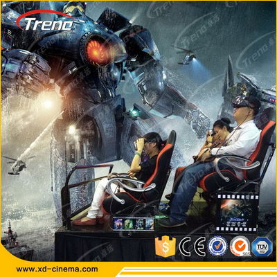 ব্ল্যাক ভার্চুয়াল রিয়ালিটি 5D মোবাইল সিনেমা, 5 ডি ডাইনামিক হাইড্রোলিক সিটের সাথে মুভিং থিয়েটার
