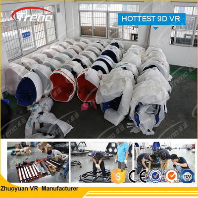 ভিওআর গেমস 220V সহ কেনাকাটা মাল তিন আসন 9 ডি ভার্চুয়াল ওয়ার্ল্ড সিমুলেটর