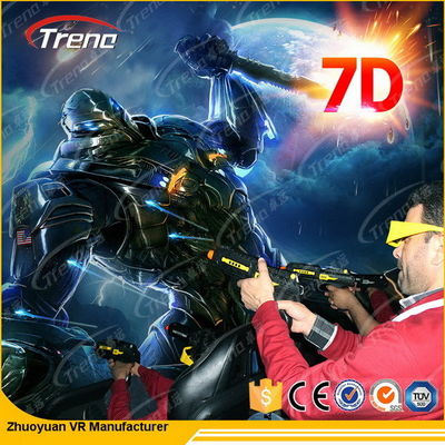 পেশাদার বড় 7D সিনেমা 3 dof বৈদ্যুতিক প্ল্যাটফর্ম সিনেমা বিশেষ প্রভাব সঙ্গে