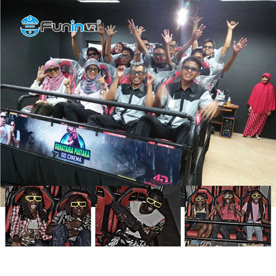 9 টি মোশন সিট সহ কাস্টমাইজযোগ্য রঙের আকৃতি 7 ডি সিনেমা থিয়েটার