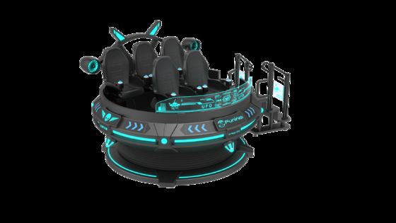 আপনার বিনোদন ব্যবসায়ের উন্নতি করুন 6 সিট 9 ডি ভিআর ভিআর সিনেমা ভোল্টেজ 220 ভি / 2.4 কেডব্লিউ এবং কম্পিউটার আই 5 1650 8 জি 240 জি