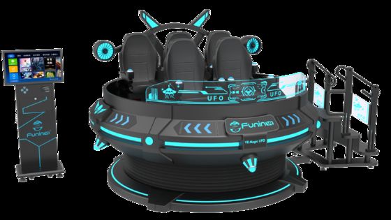 আপনার বিনোদন ব্যবসায়ের উন্নতি করুন 6 সিট 9 ডি ভিআর ভিআর সিনেমা ভোল্টেজ 220 ভি / 2.4 কেডব্লিউ এবং কম্পিউটার আই 5 1650 8 জি 240 জি