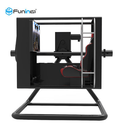 কালো ভার্চুয়াল রিয়ালিটি ফ্লাইট সিমুলেটর ককপিট আউটডোর বিনোদন পার্ক সরঞ্জাম