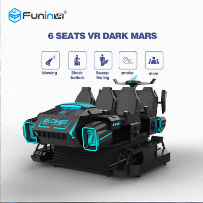 Zhuoyuan 9DVR সিমুলেটর 6Seats VR ডার্ক মার্স আর্কেড গেম মেশিন