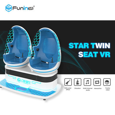 EGG চেয়ার লেগ সুইপ প্রভাব সহ 2 আসন 9 ডি ভার্চুয়াল বাস্তবতা সিনেমা