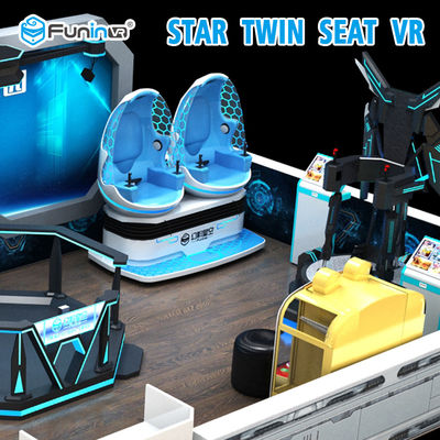 EGG চেয়ার লেগ সুইপ প্রভাব সহ 2 আসন 9 ডি ভার্চুয়াল বাস্তবতা সিনেমা